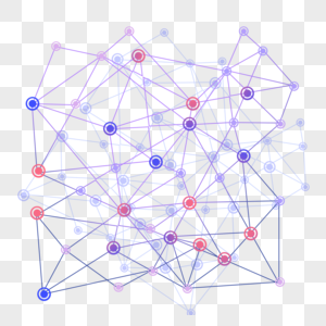 蓝色互联网节点元素图片
