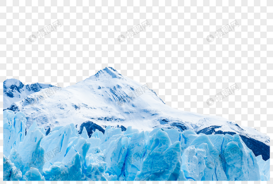 清爽冰山背景元素图片