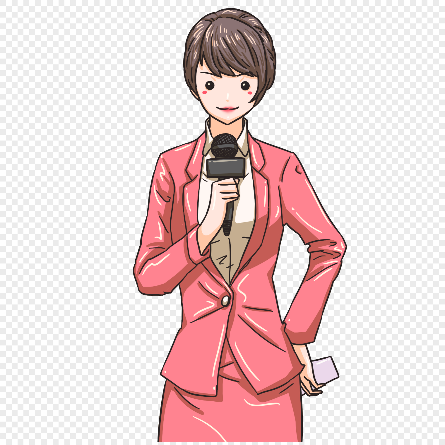 可爱女记者