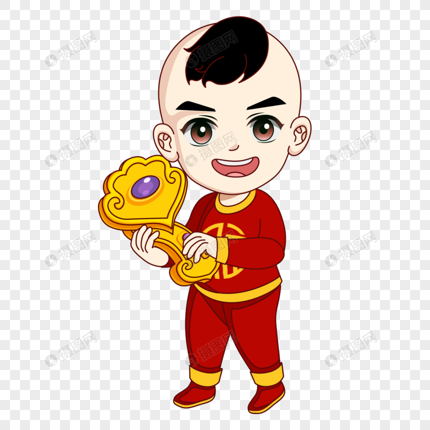 男福娃金如意
