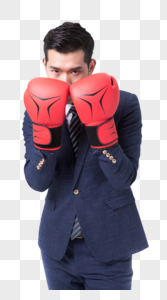 商务男性拳击运动图片