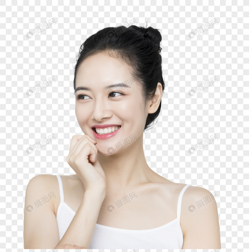 口腔护理美白女性图片