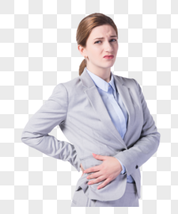 外国商务女性腰疼图片