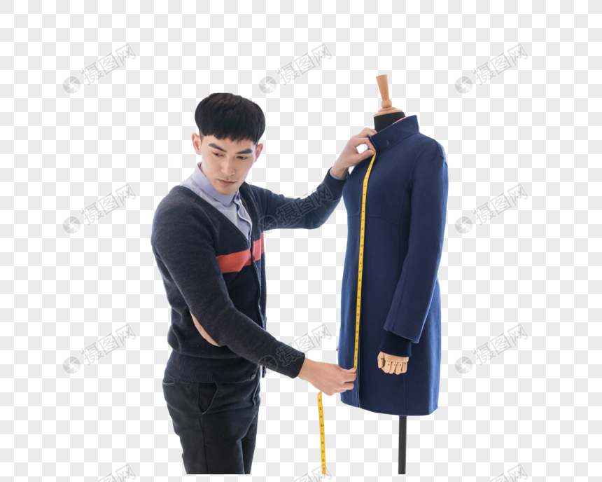 服装设计师在量衣服图片