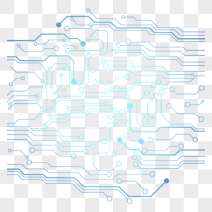 蓝色简约科技芯片纹路图片