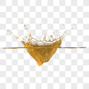 金色液体水流创意高清图片