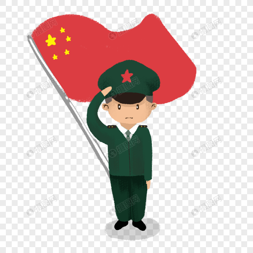 敬礼的战士