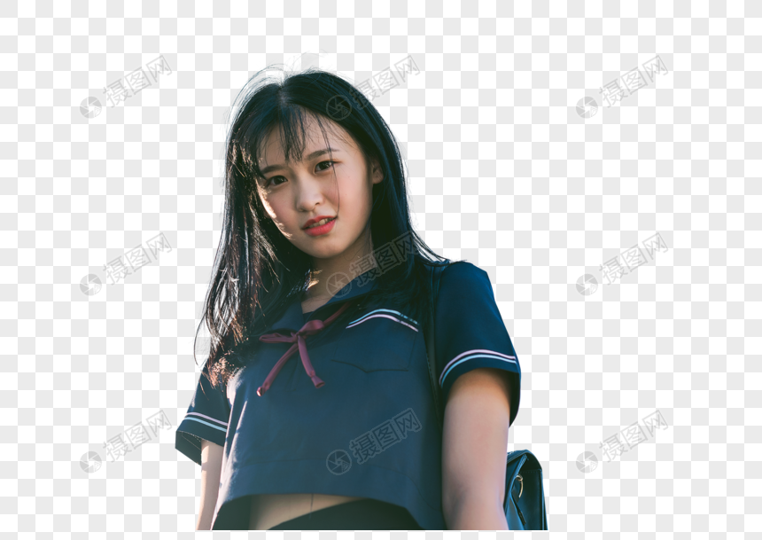 甜美清新美女元素素材PNG格式_设计素材免费