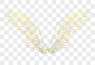 金色标签翅膀图片