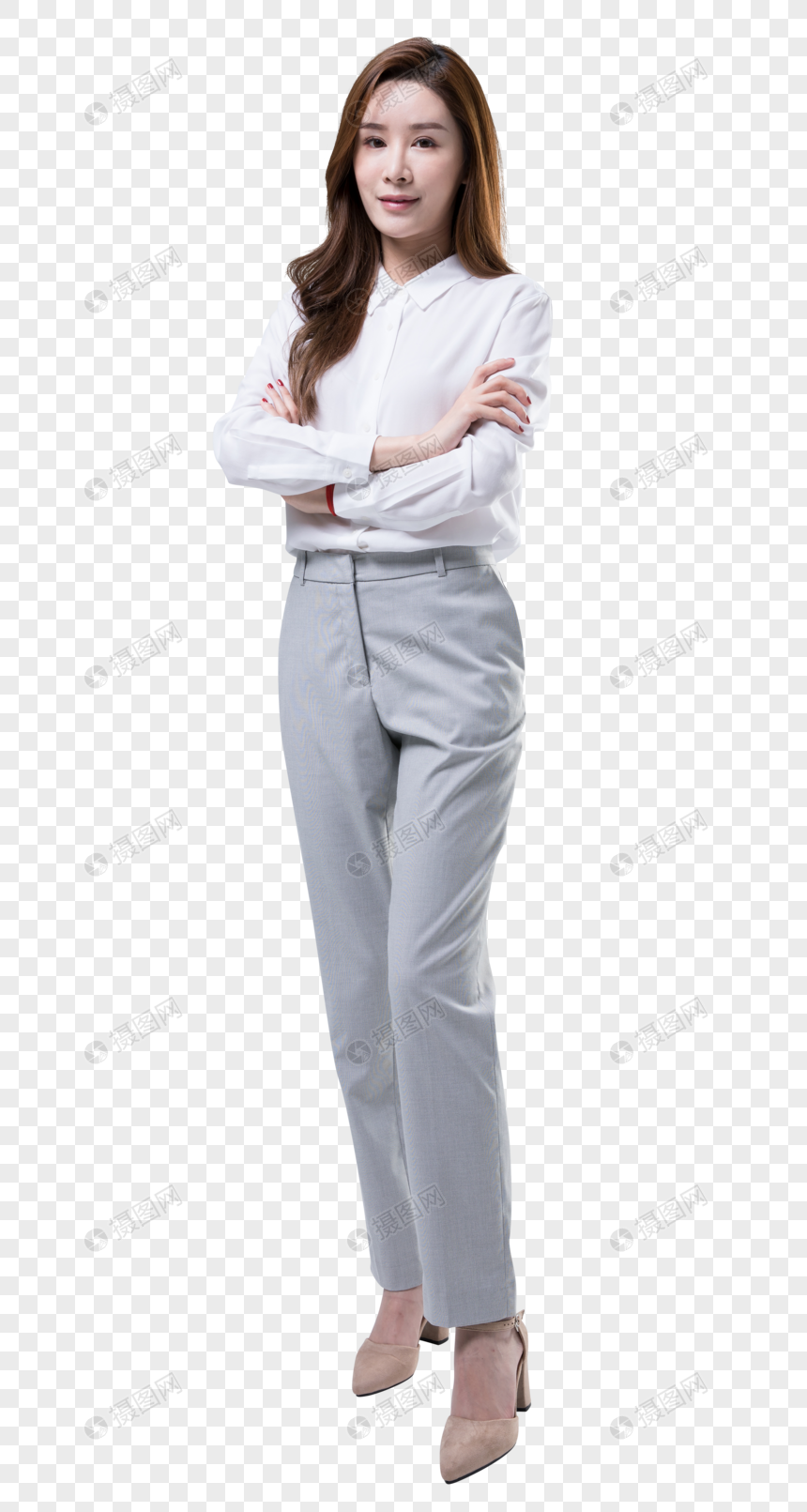 抱手的白领美女