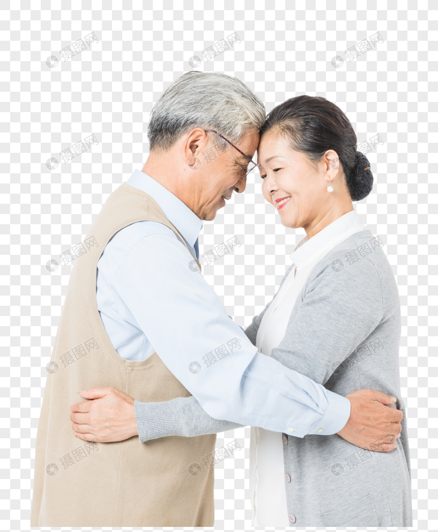 恩爱老年夫妻拥抱图片