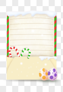 创意圣诞信封彩蛋装饰元素图片