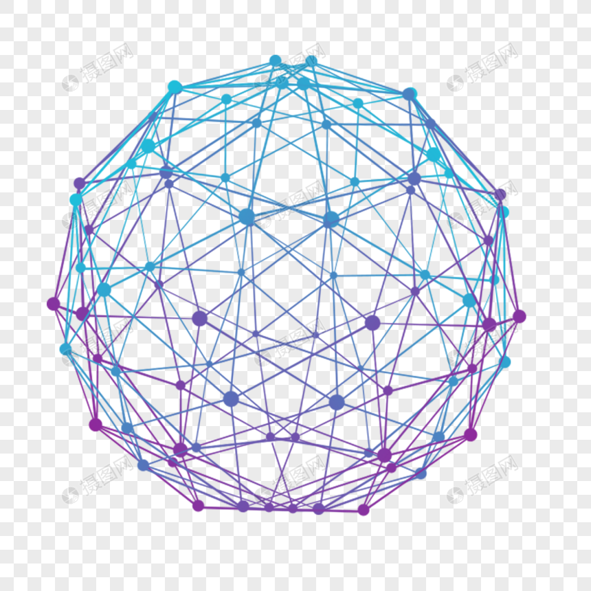 科技网络线条球装饰图案图片