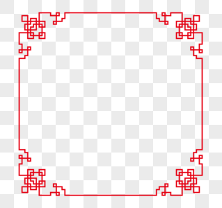 红色春节边框装饰矢量图png图片