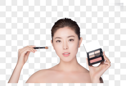 年轻女性化妆展示高清图片