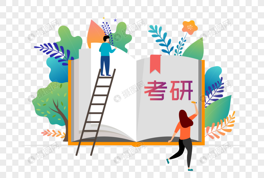 手绘/卡通元素 研究生.