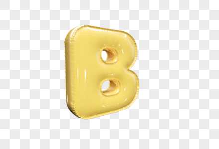 3D可爱气球字母B图片