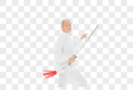 老年人舞剑图片