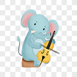弹吉他的大象高清图片
