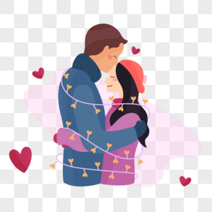 卡通拥抱图片