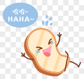 小面包大笑表情高清图片