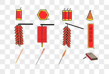 新年烟花爆竹鞭炮高清图片