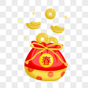 福袋金币新年表情图片