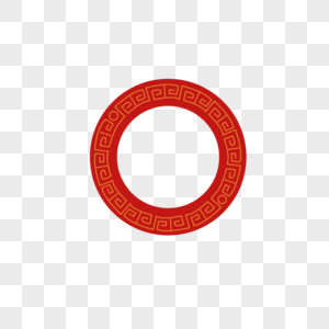 2019猪年气氛红色圆环框图片