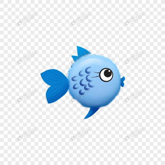 蓝色的鱼图片