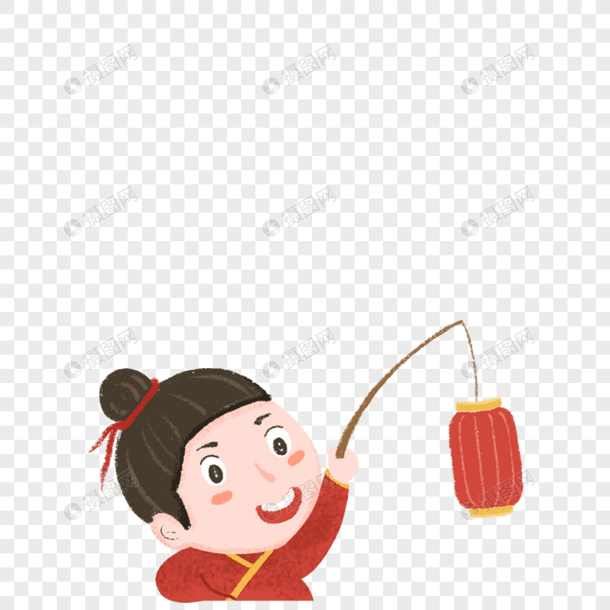 打灯笼的男孩