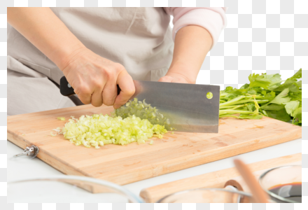 切芹菜剁菜手工剁剁剁高清图片