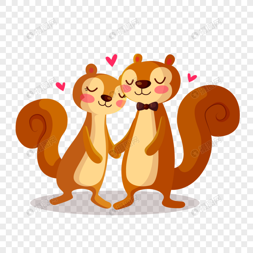 可爱创意小松鼠过情人节图片