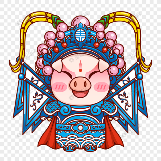 京剧猪图片