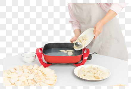 煮饺子图片