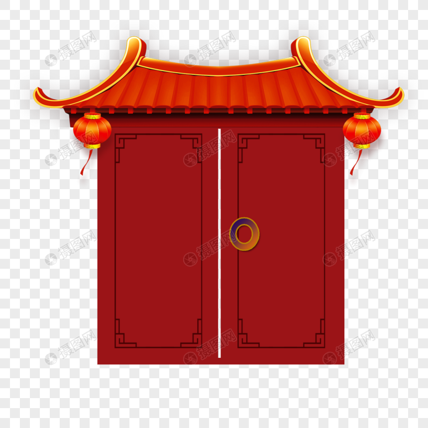 古典建筑大门元素素材下载-正版素材400960772-摄图网