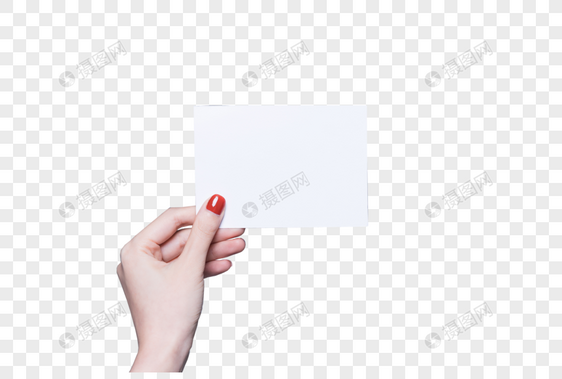 女性美甲手拿卡纸特写图片