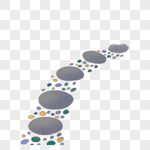 石子路卡通石子路石路高清图片