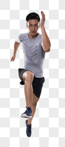 运动男士跑步动作图片