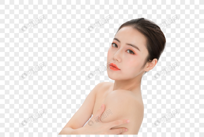 美女美容护肤动作图片