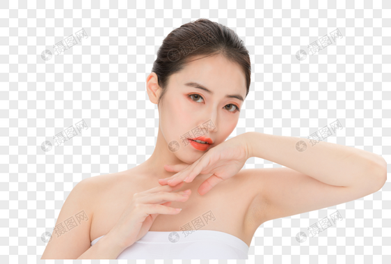 美女美容护肤动作图片