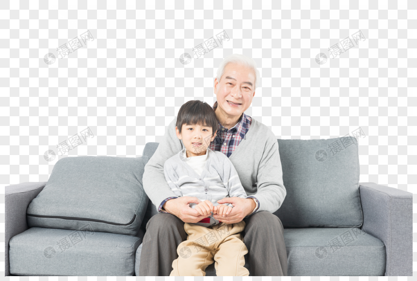祖孙情爷爷陪伴孙子
