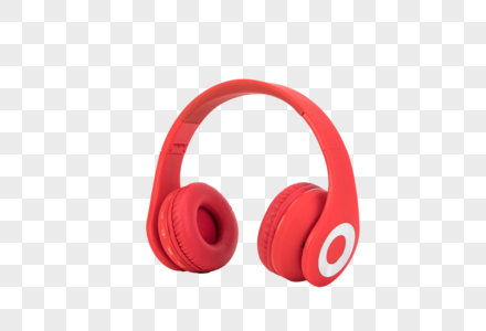 无线耳机红色耳机高清图片