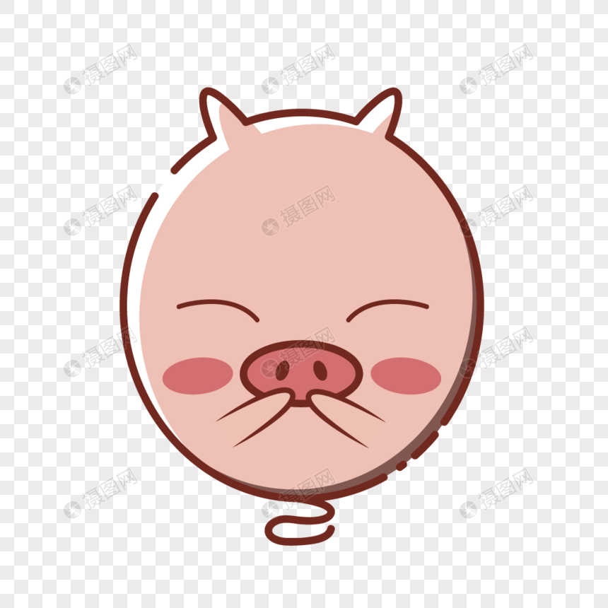 偷笑小猪元素素材ai格式_设计素材免费下载_V
