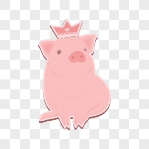 猪形象卡通猪拜年高清图片