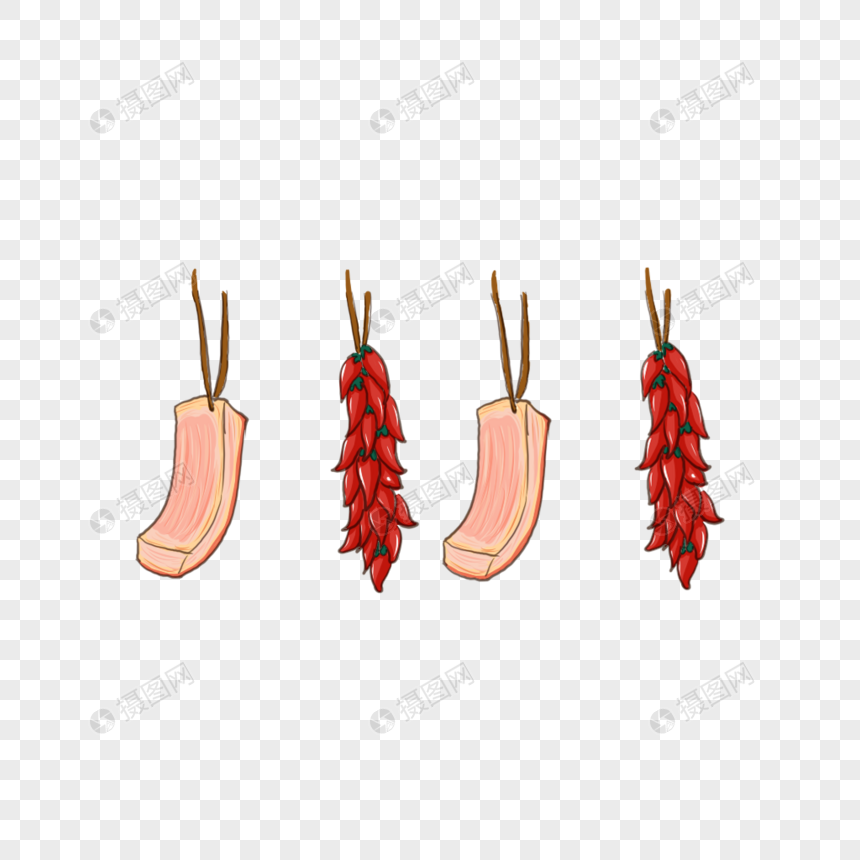 手绘/卡通元素 腊肉.png 860_860
