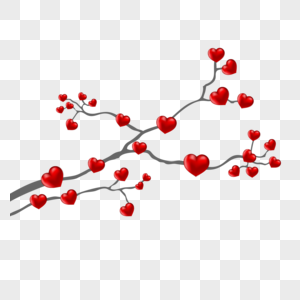 心形树爱心树情人节高清图片