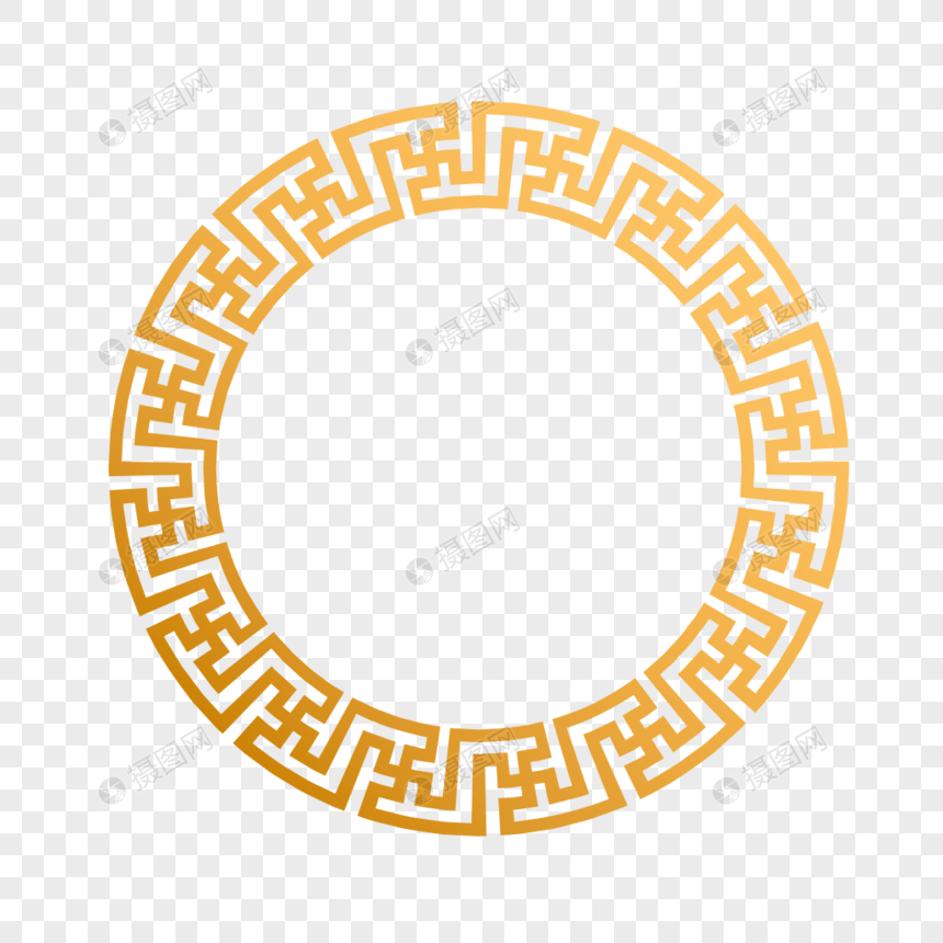 圆形中国古风装饰图片