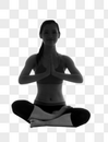 瑜伽女性剪影图片