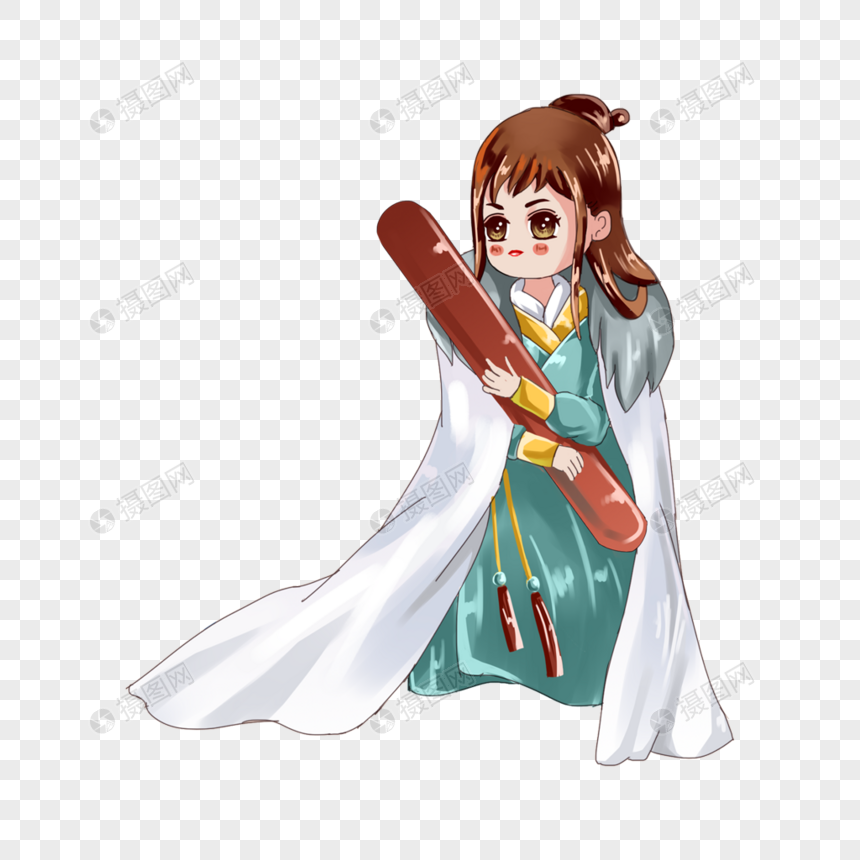 抱着琴的美女
