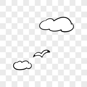云朵和鸟图片